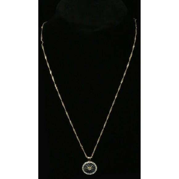 Discover the Alluring NEW Gold-Tone Crystal Nautical Pendant Necklace - Picture 6 of 6